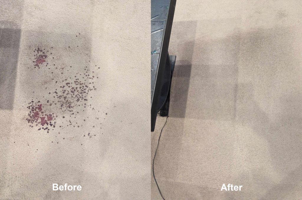 Before and After stain removal - Our Work